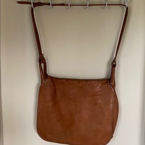 Tan Leather crossbody saddlebag satchel
